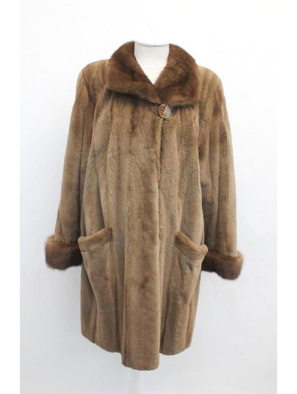 Excellent Sheared Demi Buff Mink Fur Coat Jacket Women Woman Size 8-10 Medium